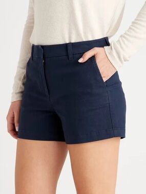 Zara Navy Blue High Waisted Tailored Shorts